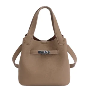 Chic Contrast Suede Boston Bag