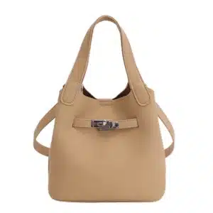 Chic Contrast Suede Boston Bag