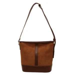 Vintage Suede Texture Bucket Bag 