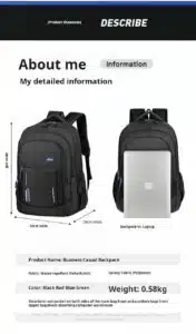 Bulk affordable grey backpack export to SEA MDD2037
