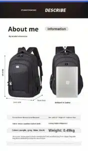 Bulk affordable grey backpack export to SEA MDD3813