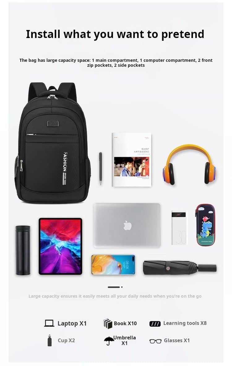 High turnover black book bag bulk supplier MDD1855
