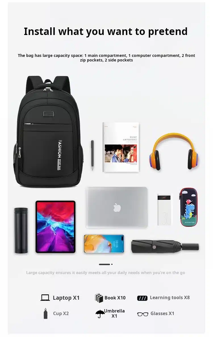 High turnover black book bag bulk supplier MDD1855