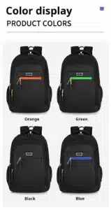 Wholesale multi pocket black daypack factory direct MDD117 