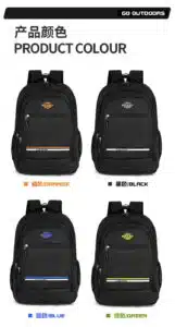 Wholesale multi pocket black daypack factory direct MDD118