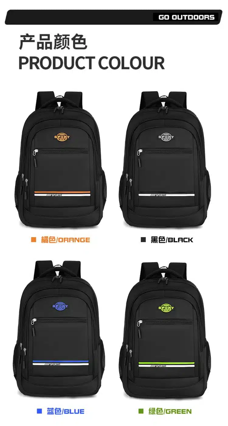 Wholesale multi pocket black daypack factory direct MDD118