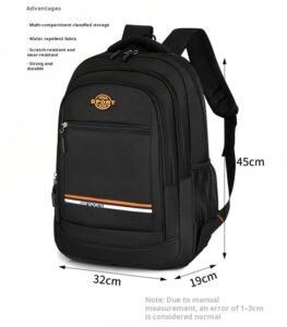 Wholesale multi pocket black daypack factory direct MDD118