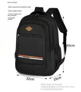 Wholesale multi pocket black daypack factory direct MDD118