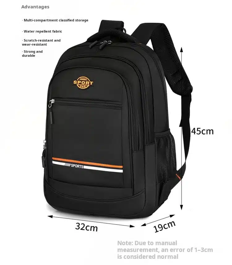 Wholesale multi pocket black daypack factory direct MDD118