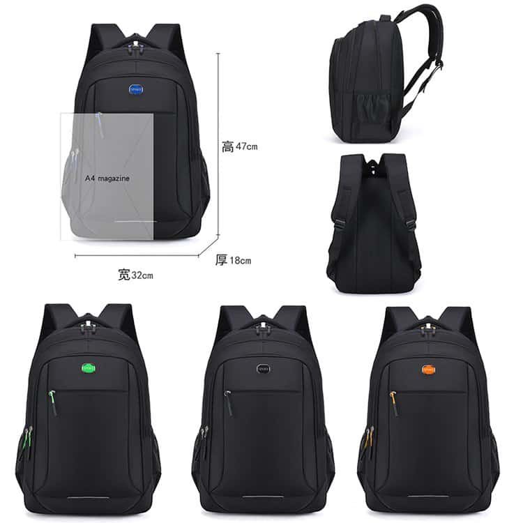 Wholesale multi pocket black daypack factory direct MDD9001