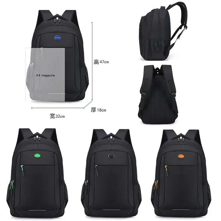 Wholesale multi pocket black daypack factory direct MDD9001