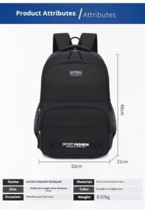 Wholesale plain black daypack high turnover supplier SEA MDD109 