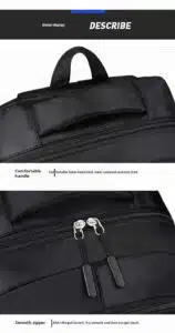 Wholesale plain black daypack high turnover supplier SEA