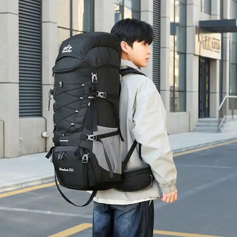 75L Hiking Backpack for Outdoor Trekking - worn by model