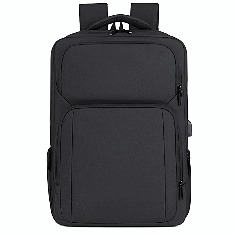 Business Laptop Backpack with USB Port - black colorway