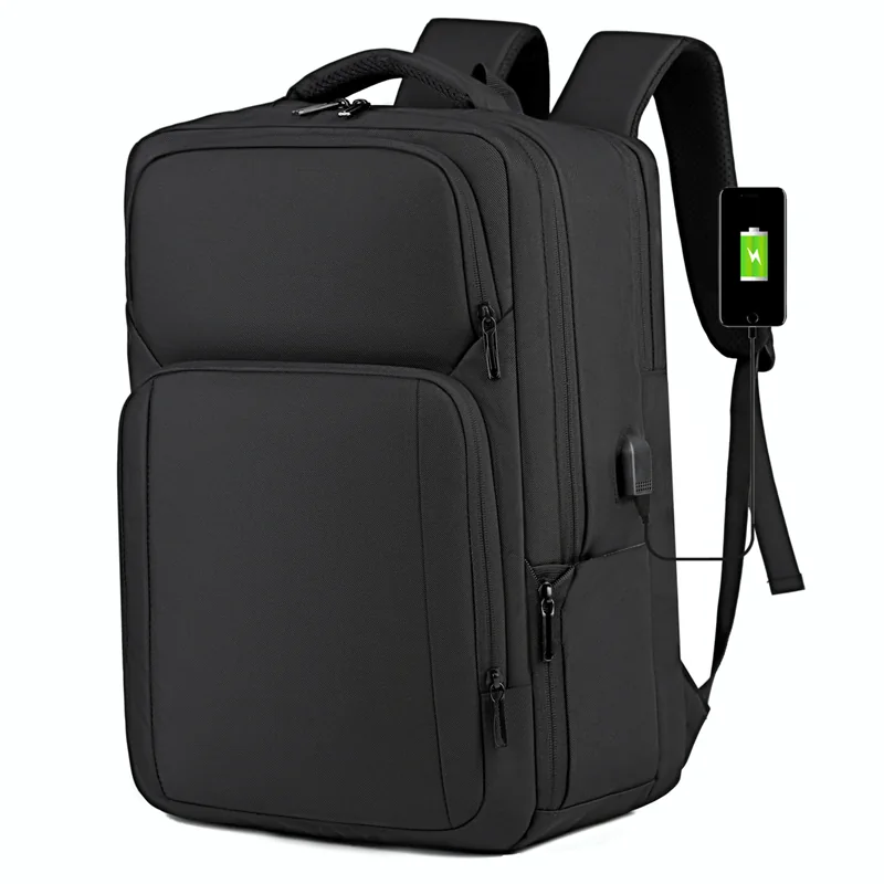 Business Laptop Backpack with USB Port - external USB charging port