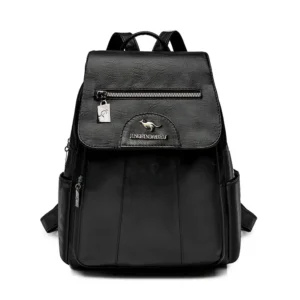 PU Leather Mini Backpack for Women - front view