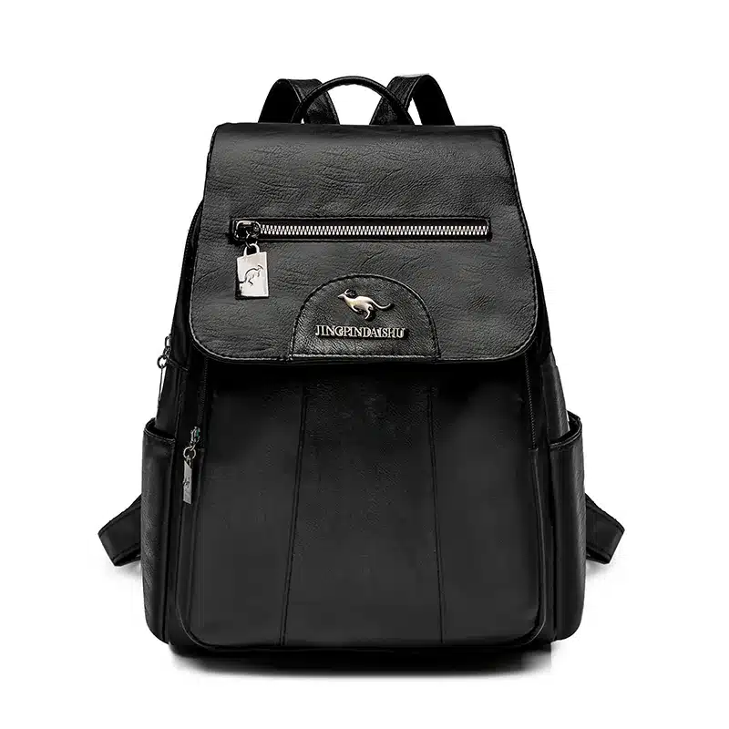 PU Leather Mini Backpack for Women - front view
