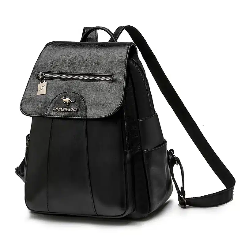 PU Leather Mini Backpack for Women - side view