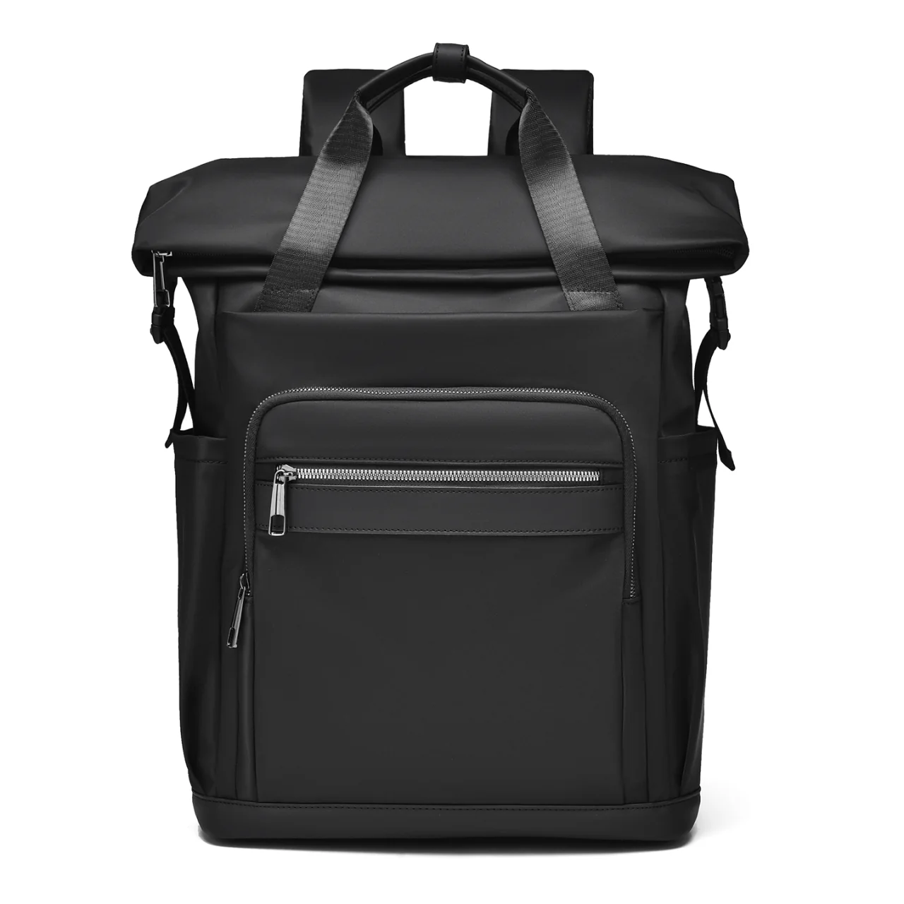 Roll-Top Business Laptop Backpack - front view