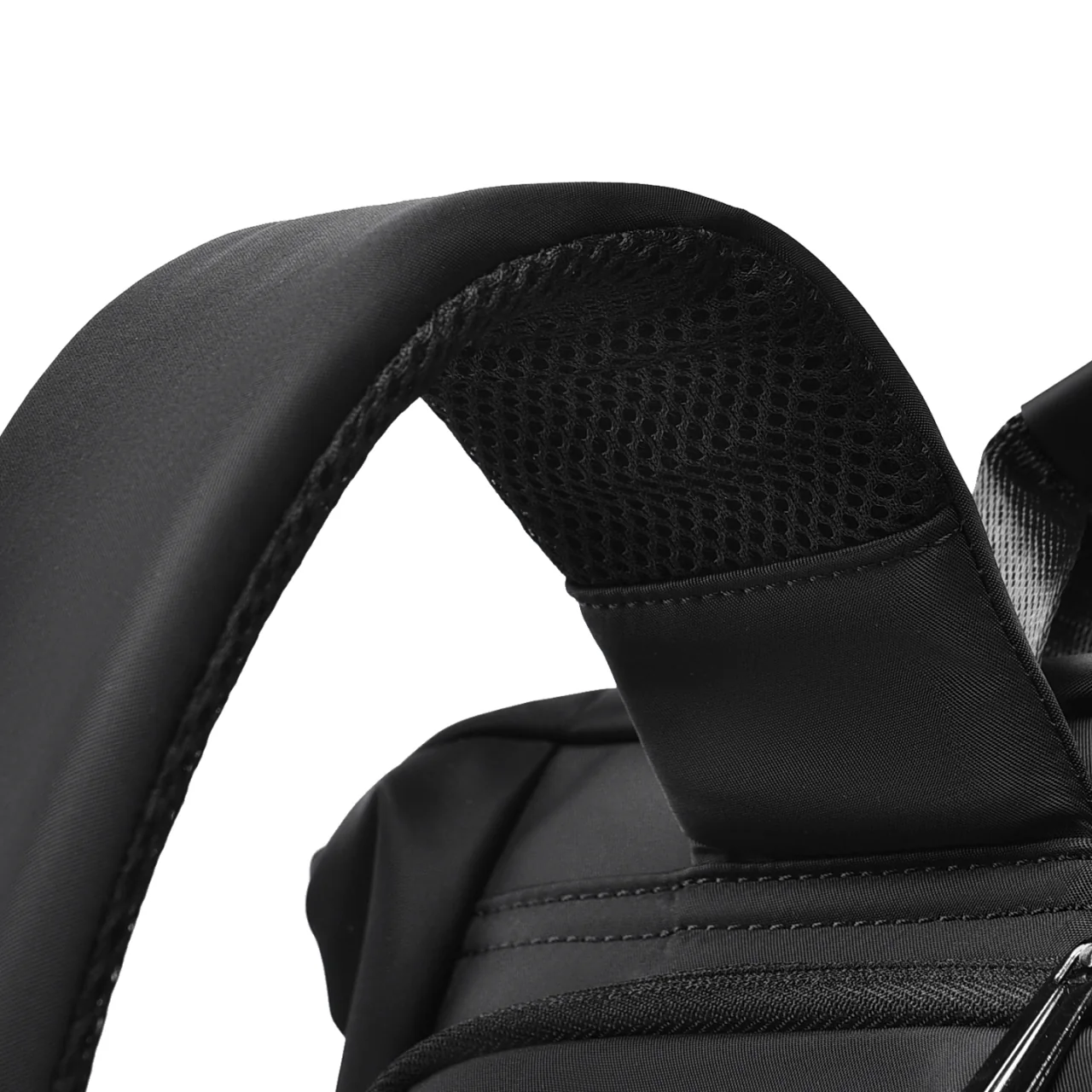 Roll-Top Business Laptop Backpack - padded shoulder strap