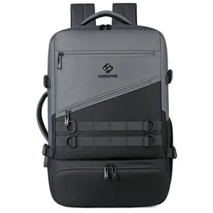 Travel Backpack with Laptop & Shoe Compartment - grey black colorway