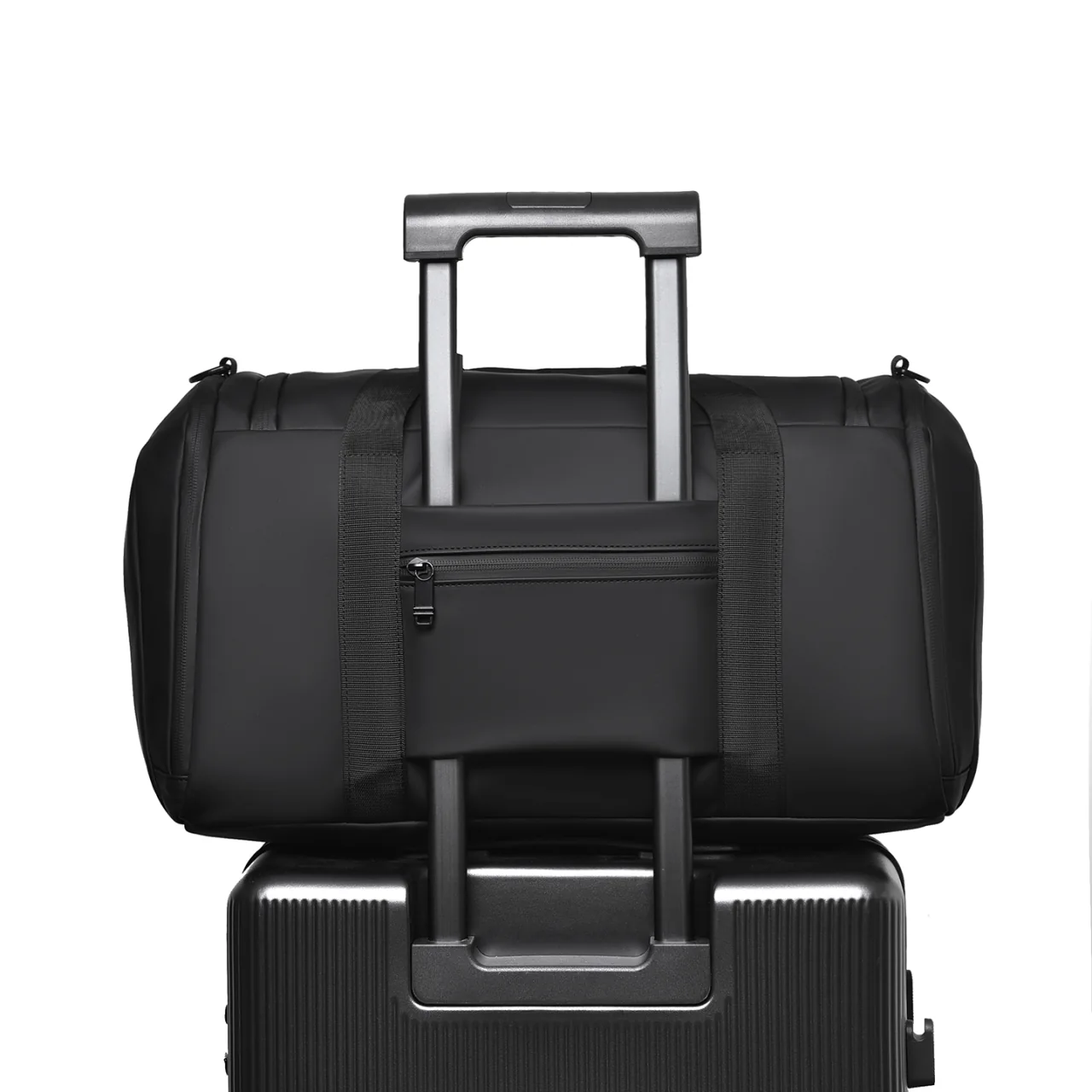Weekender Duffel Bag with Shoe Compartment - trolley sleeve